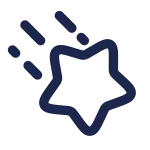 Star Fall Minimalistic SVG Icon